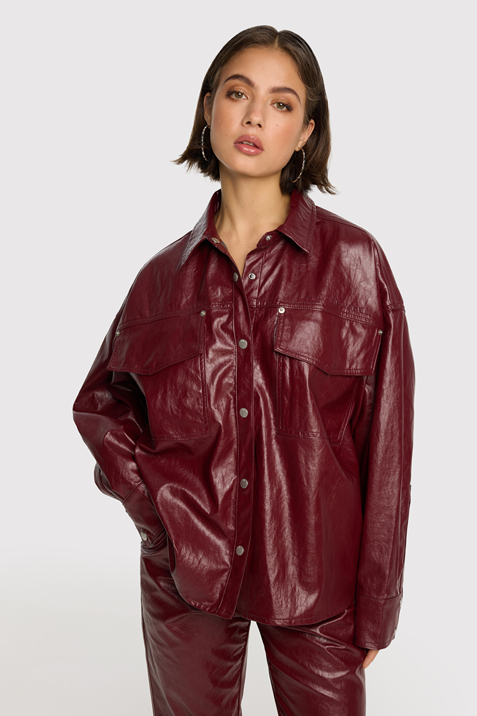 Dames blouse lange mouw rood