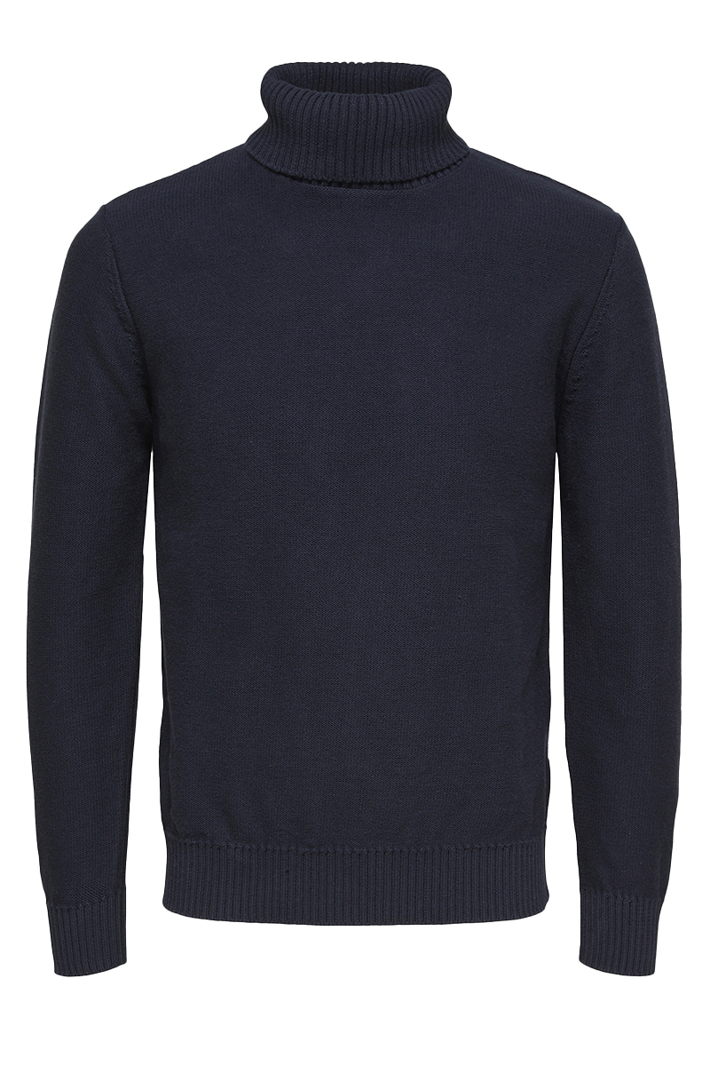 Selected SLHAXEL LS KNIT ROLL NECK NOOS 186839001-Sky Captain/Melange 1