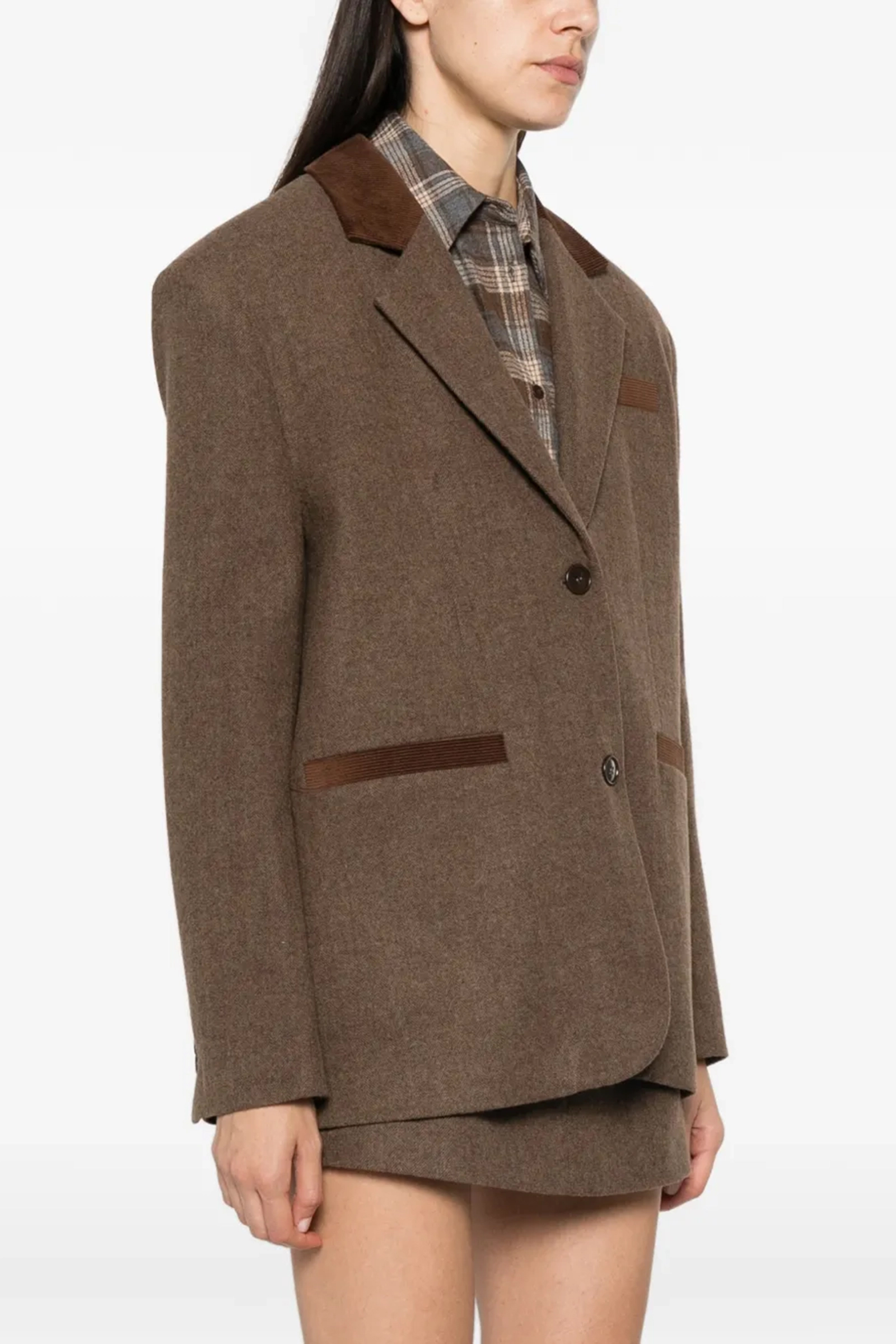 Dames blazer bruin