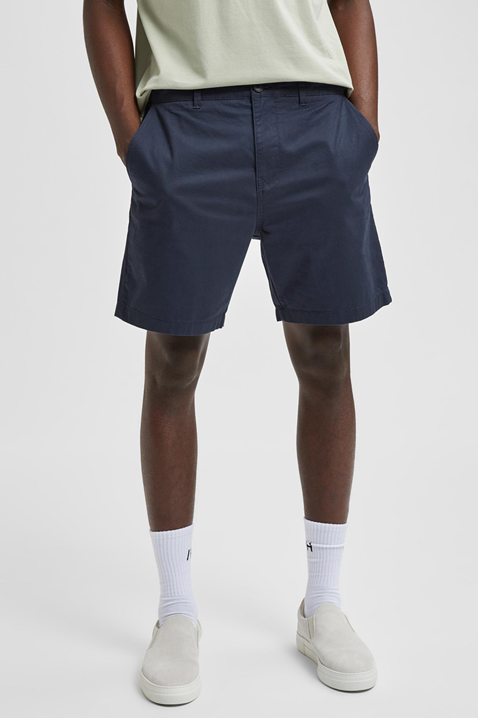 Heren short blauw