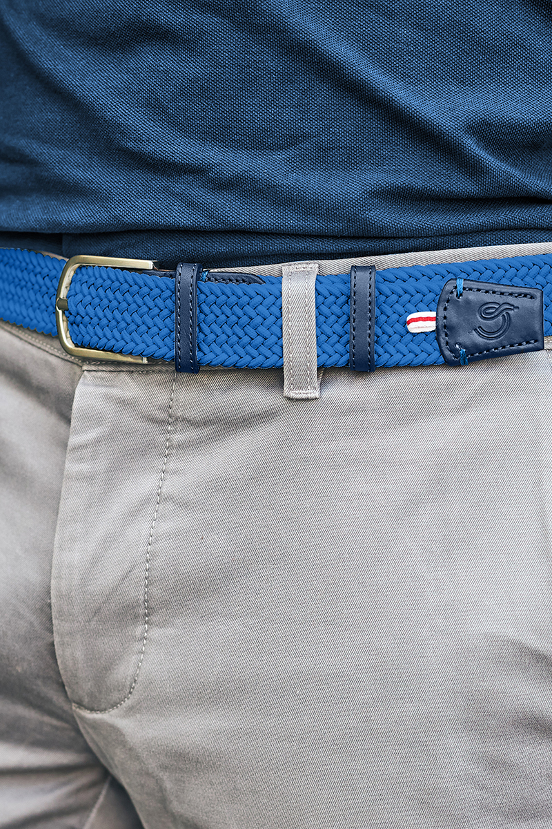 Heren riem blauw