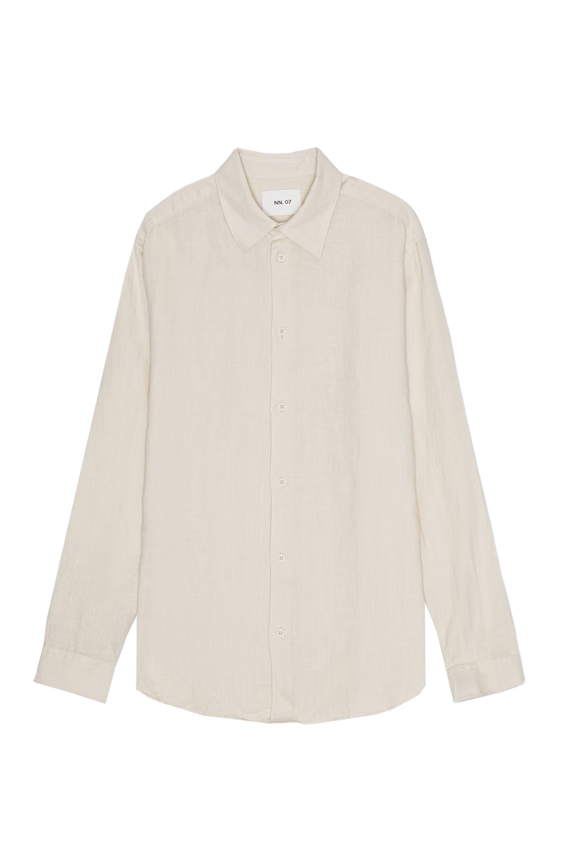 Heren overhemd lm casual ecru