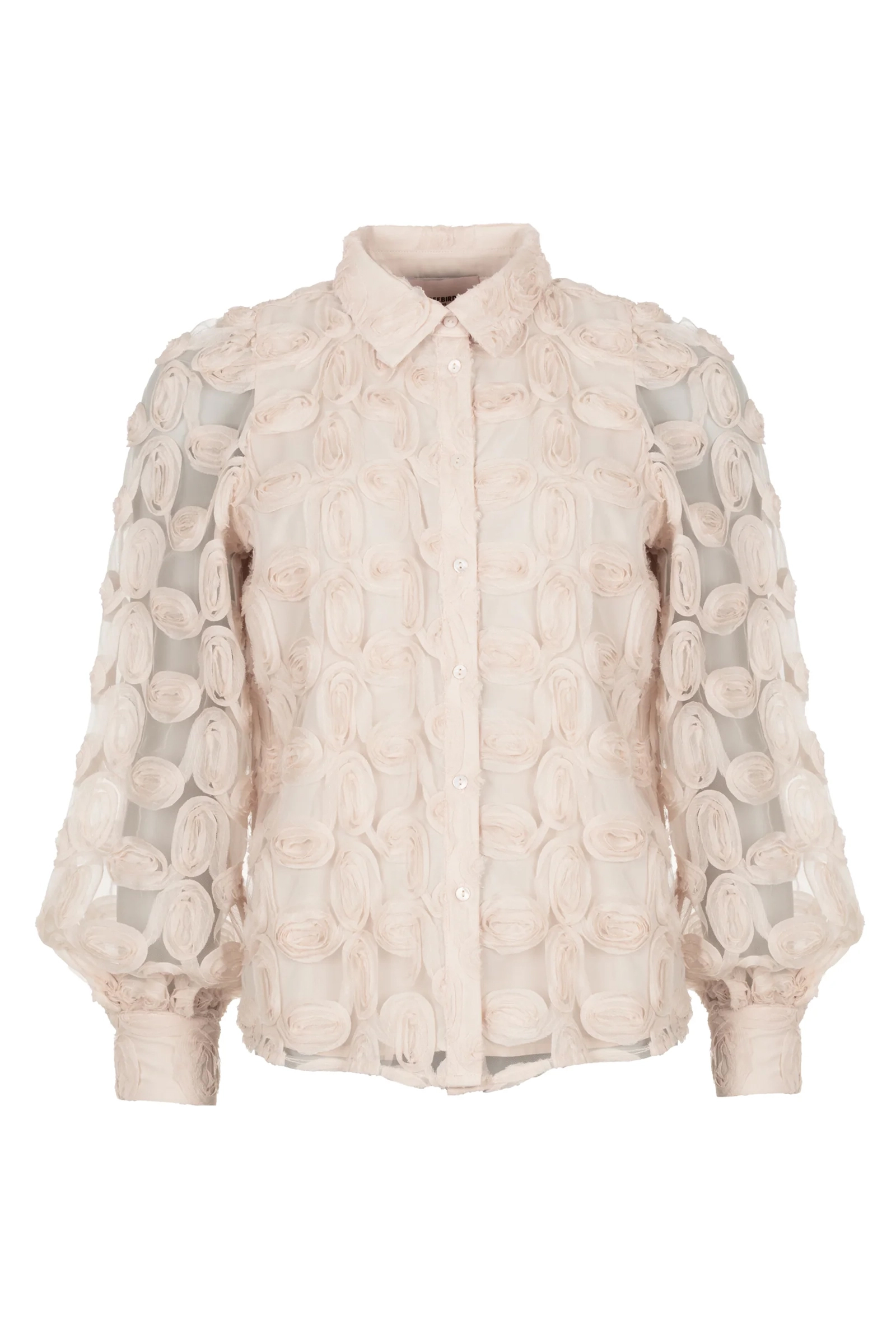 Dames blouse lange mouw goud