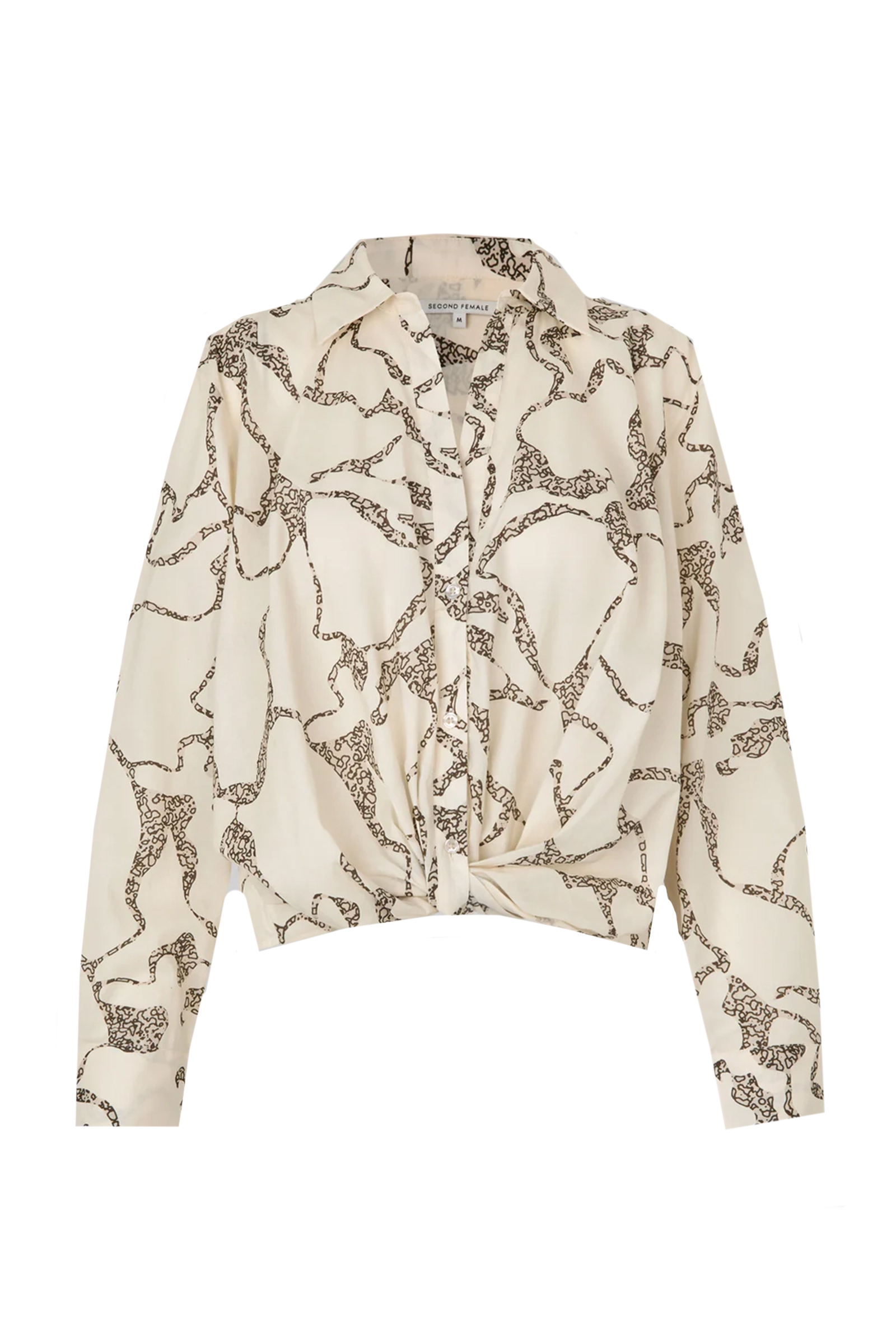 Dames blouse lange mouw ecru
