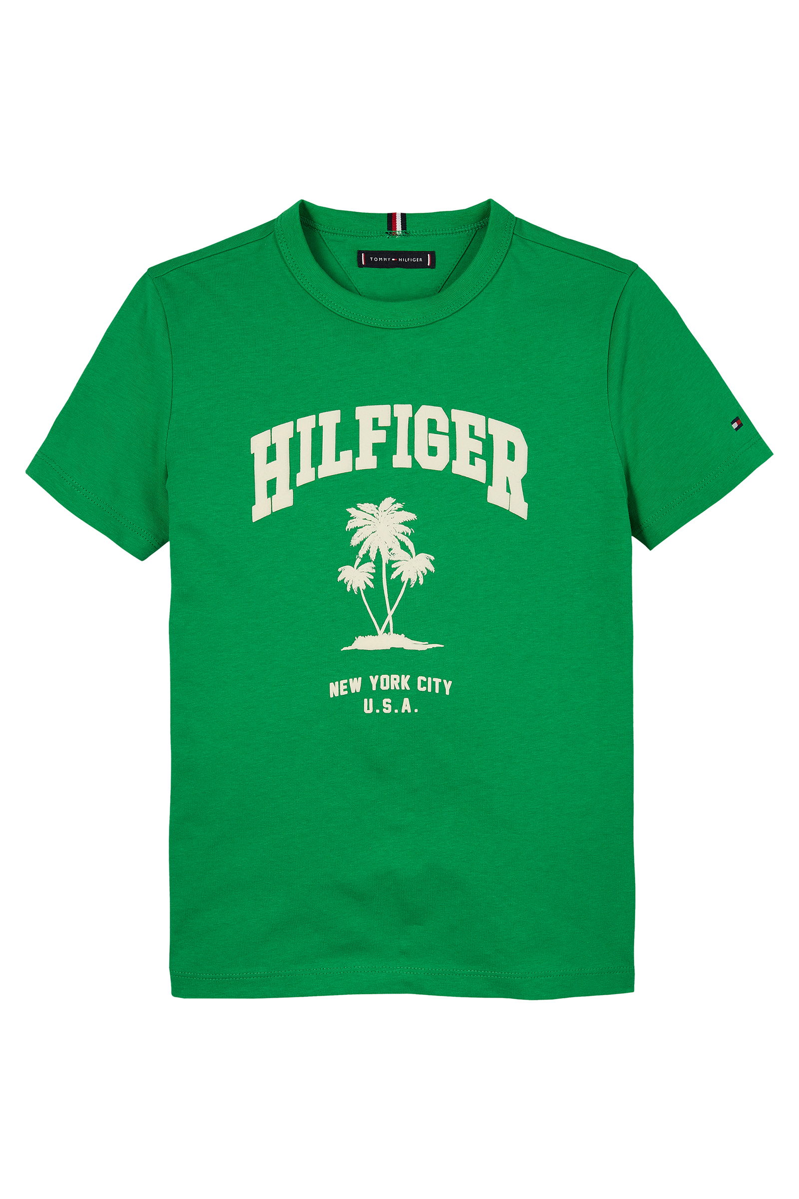 Tommy Hilfiger Hilfiger palm print tee Groen-1 1