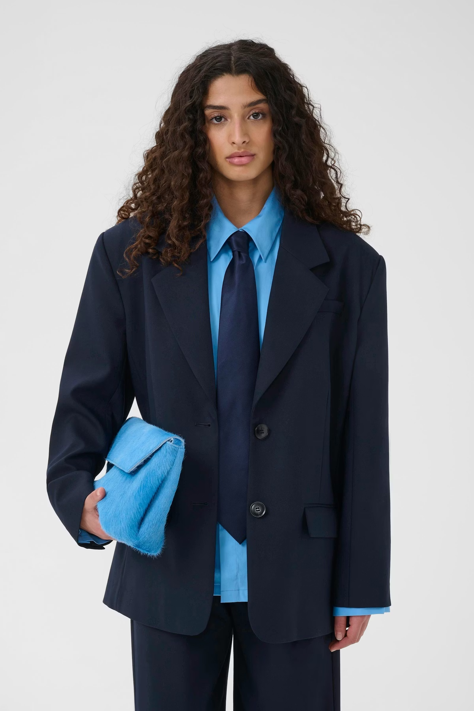 Dames blazer blauw