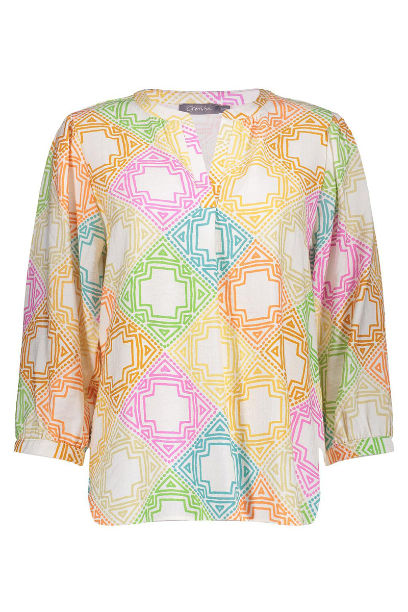 Dames blouse lange mouw groen