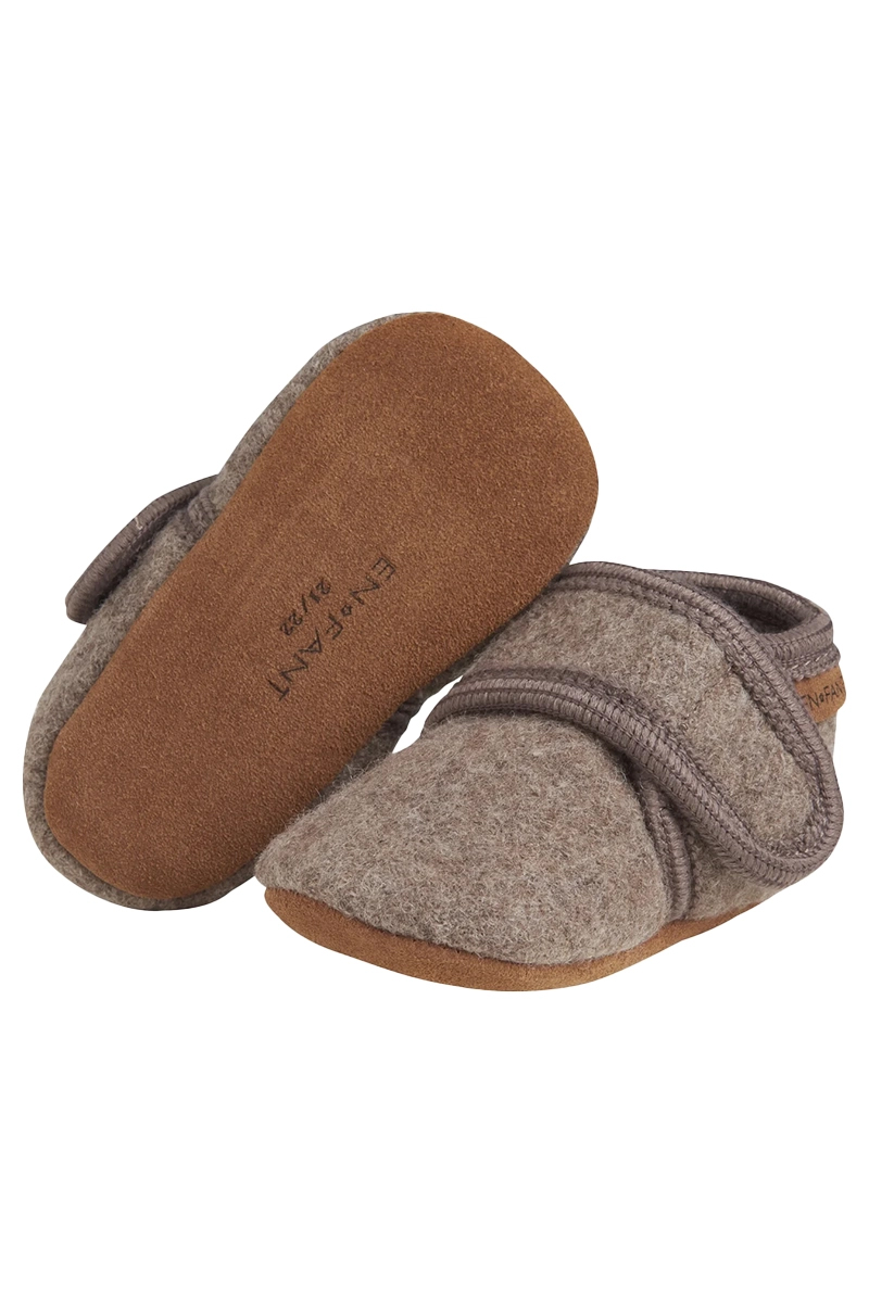 EN FANT baby wool slippers bruin/beige-1 2
