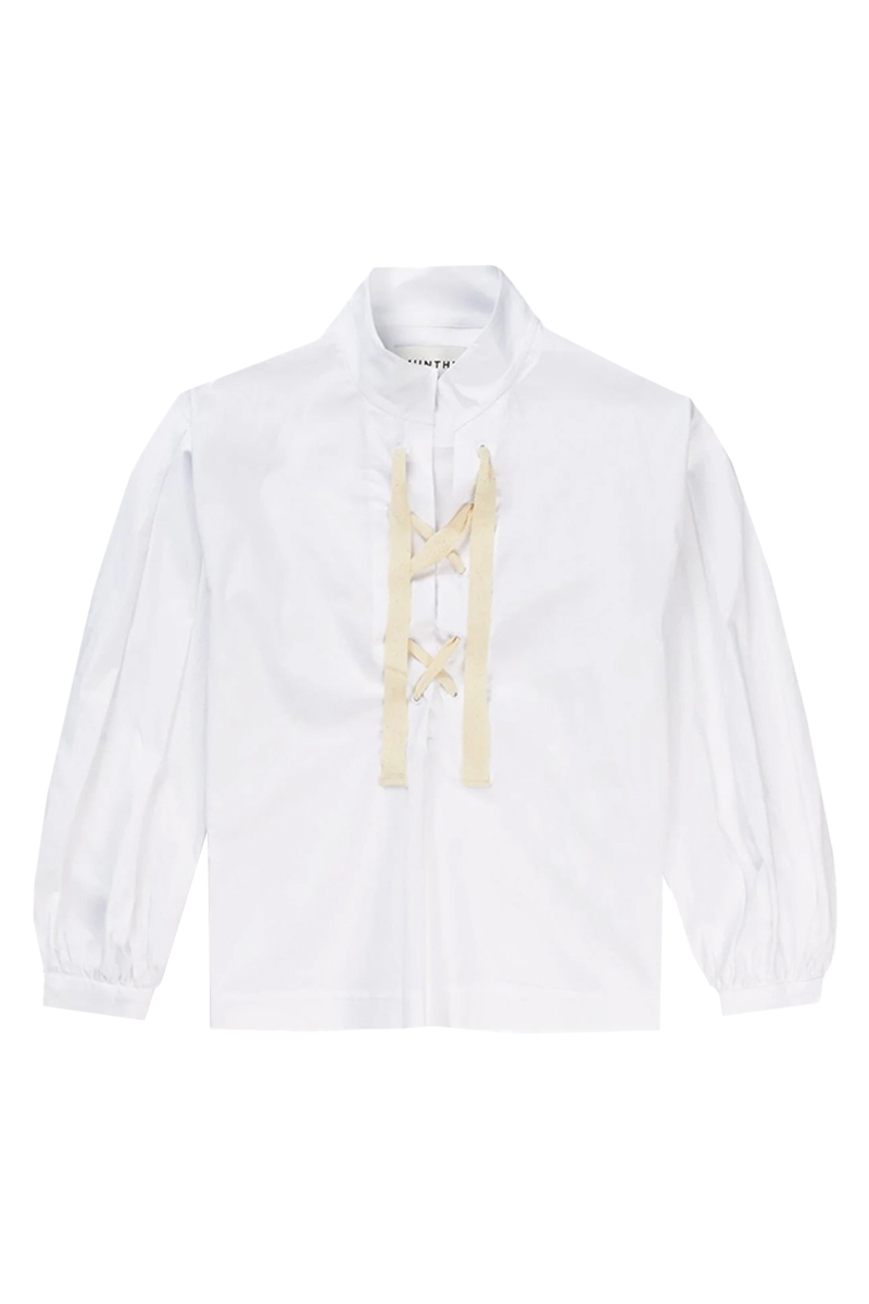 Dames blouse lange mouw wit