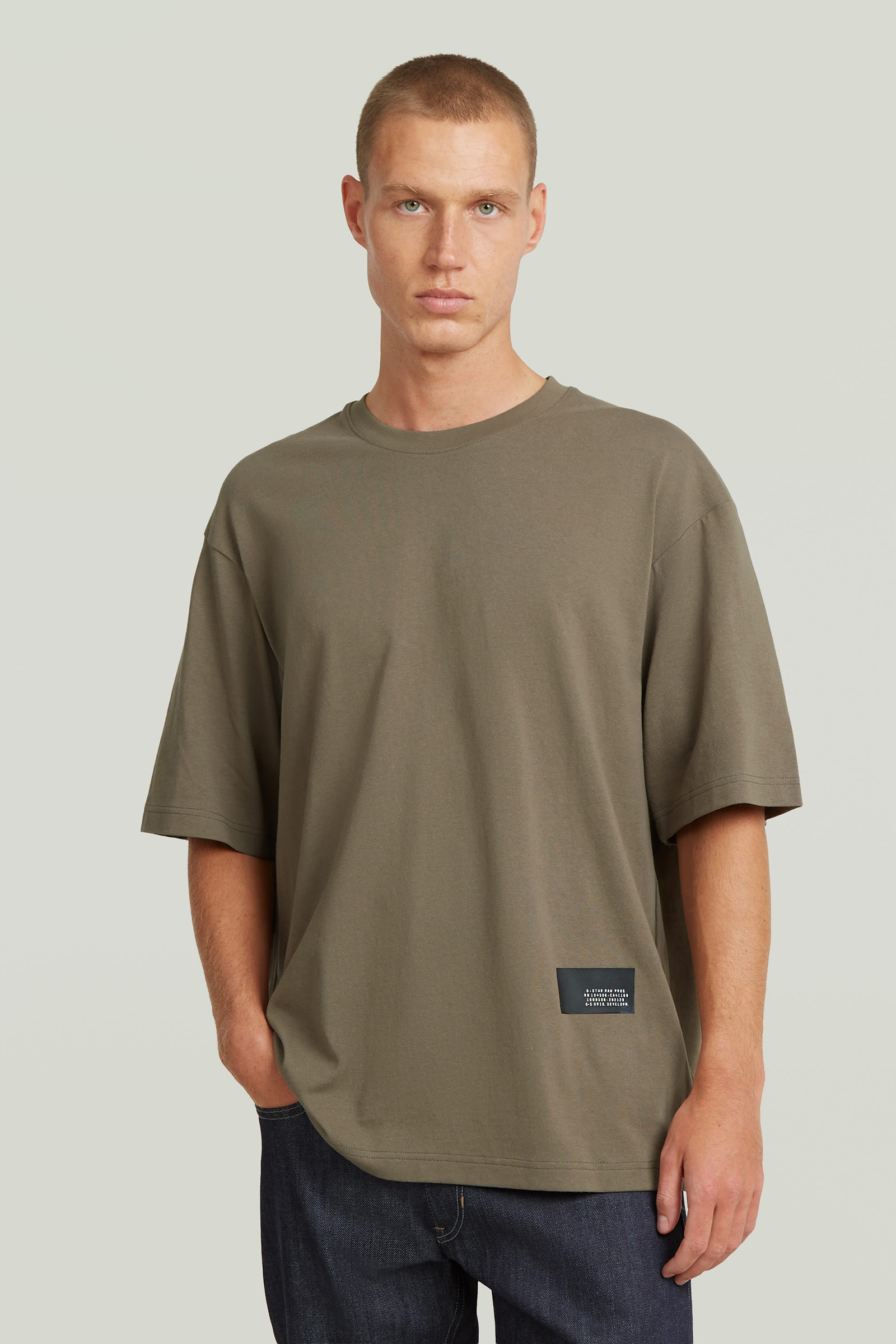 Heren t-shirt kortemouw bruin