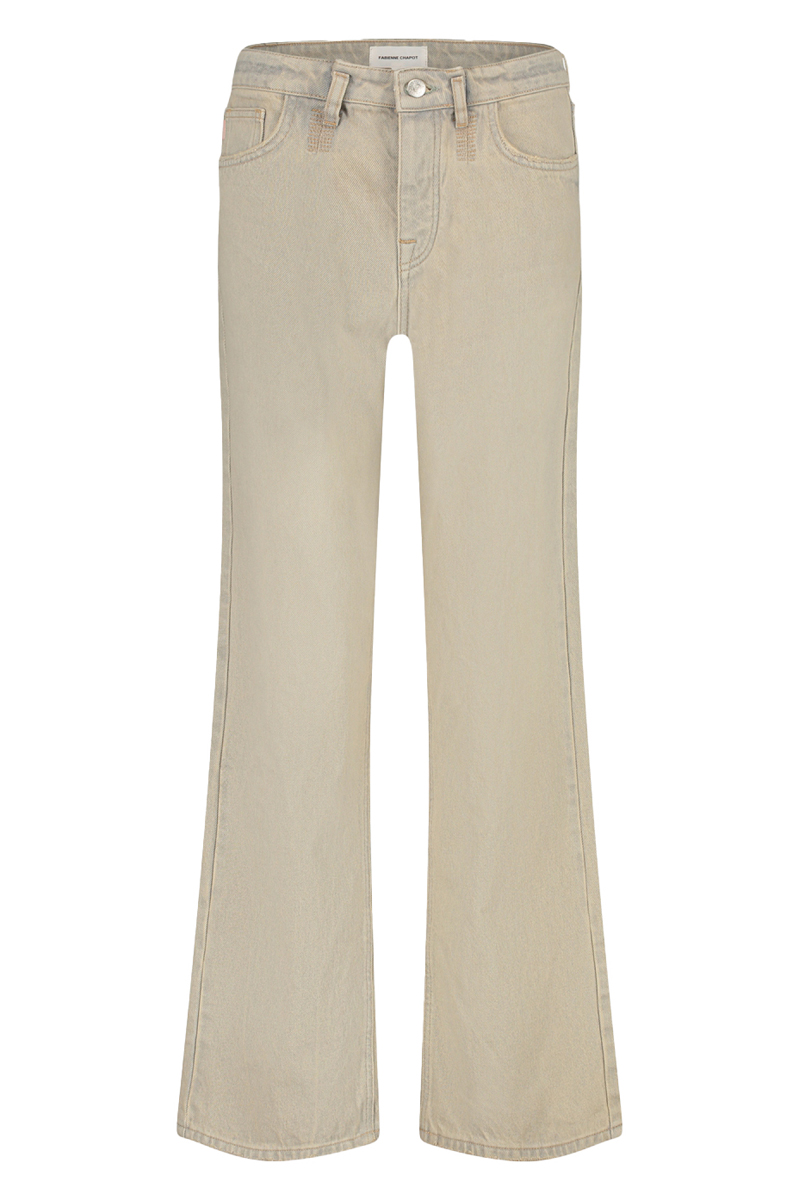 Fabienne Chapot Lucy Wide Leg Jeans Ecru-1 1