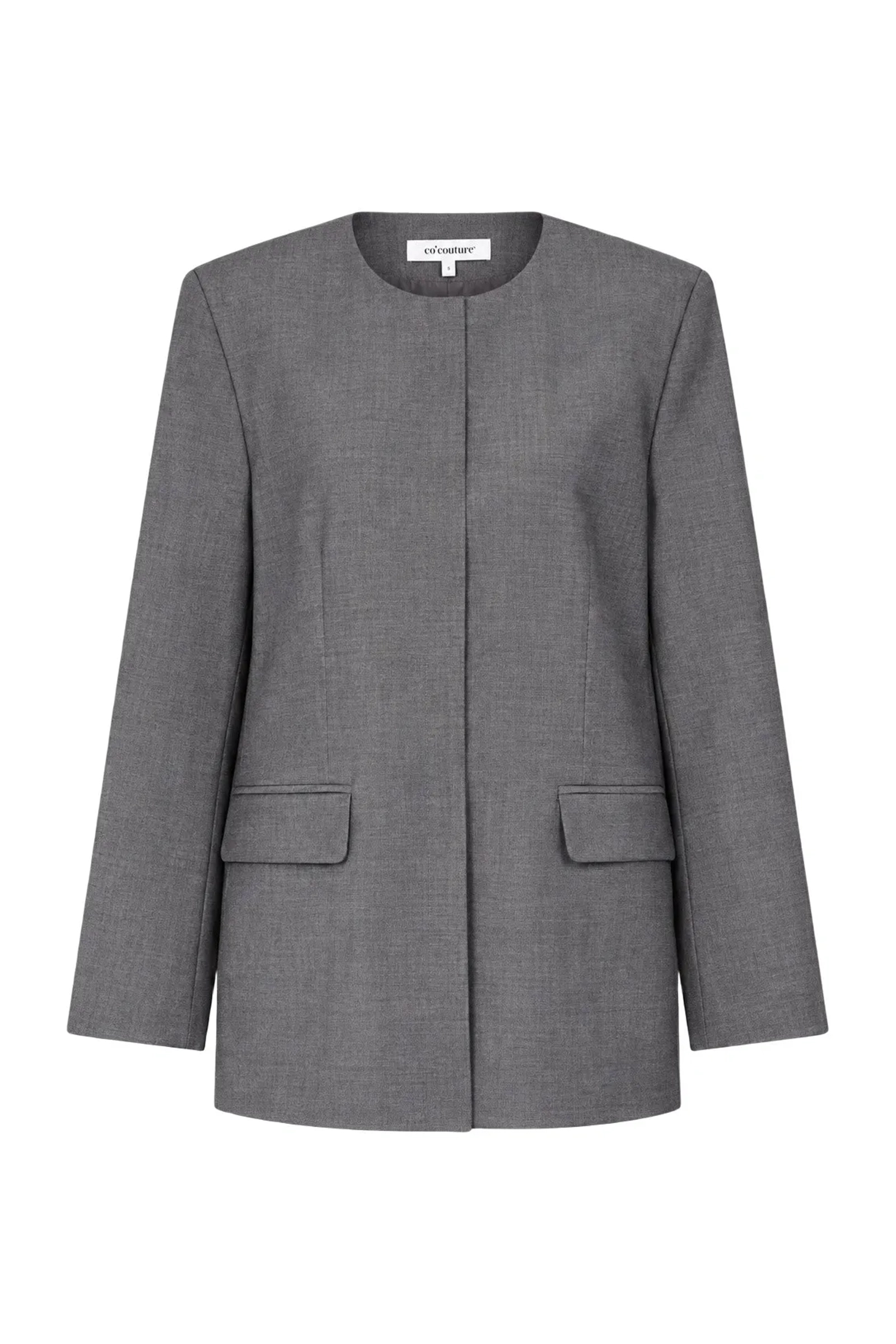 Dames blazer grijs