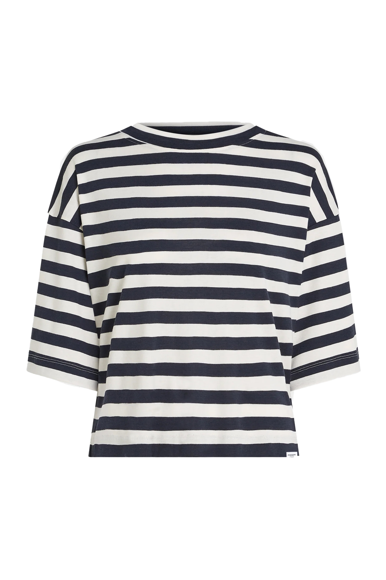 Dames t-shirt korte mouw blauw