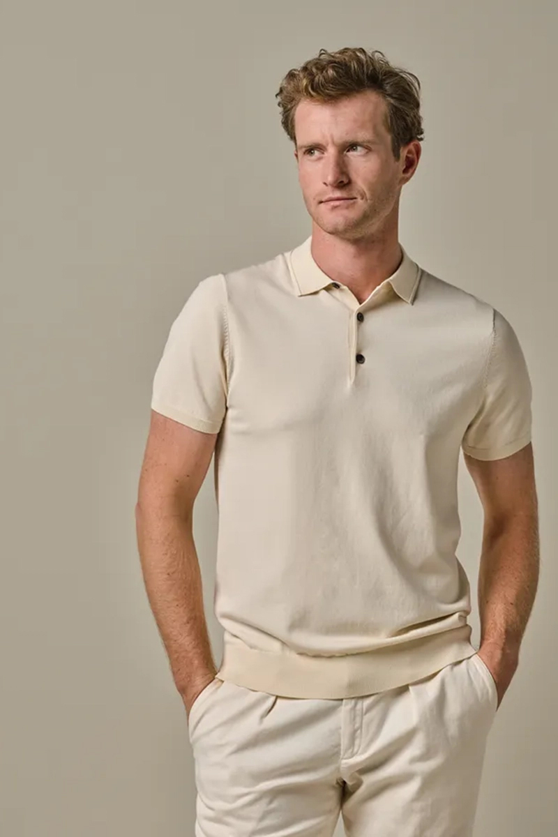 Heren polo korte mouw wit