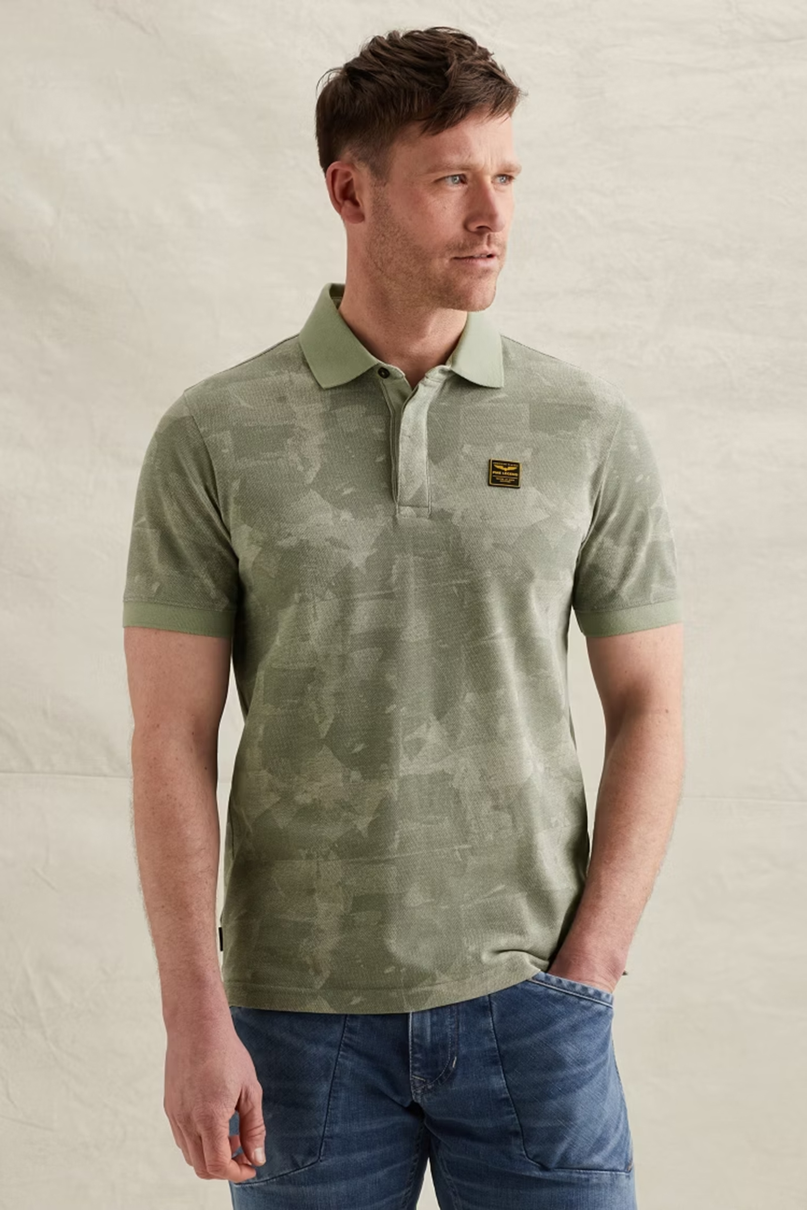 Heren overhemd lm casual groen