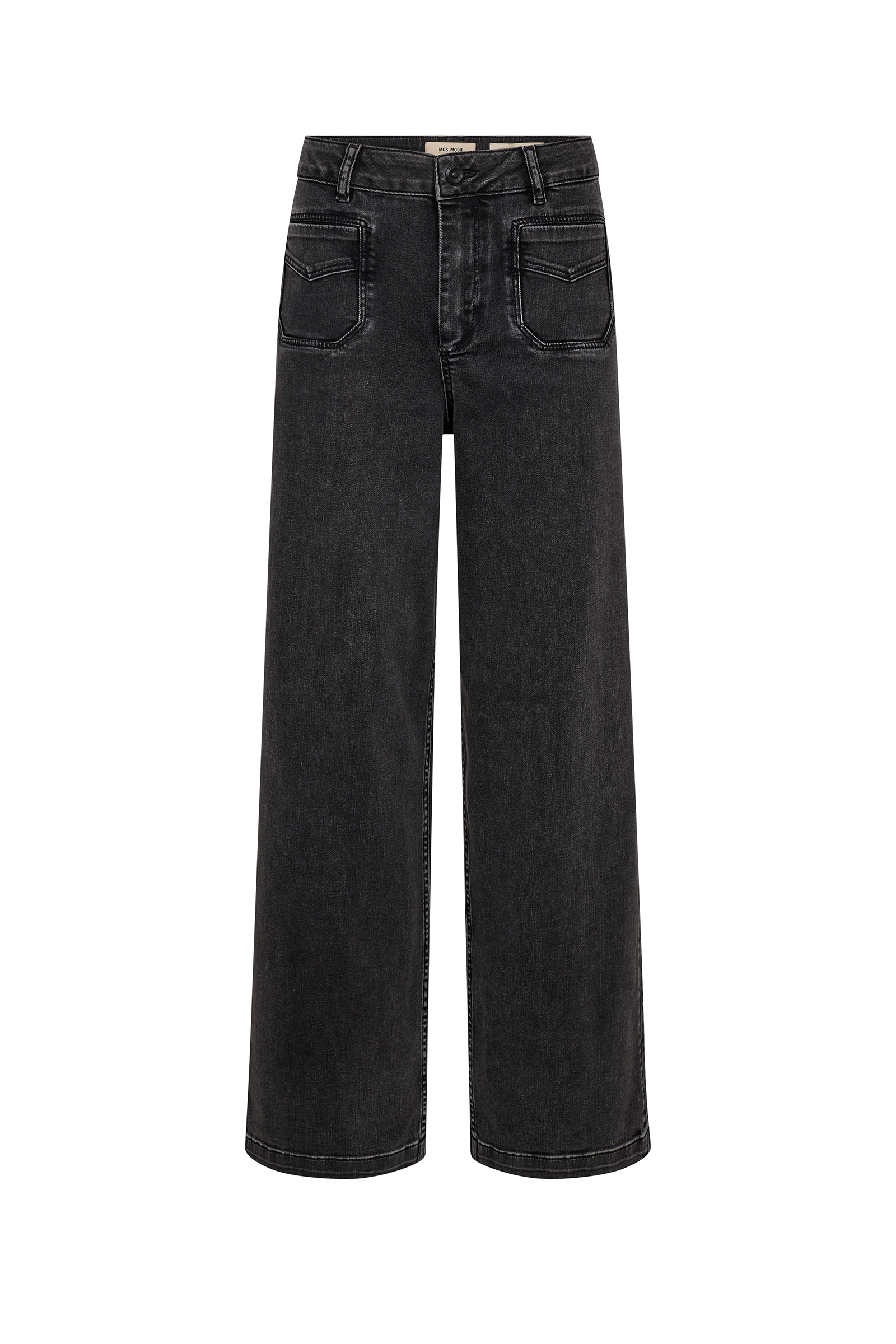Mos Mosh Broeken 172371 Grijs MMColette Deluxe Jeans, wijd