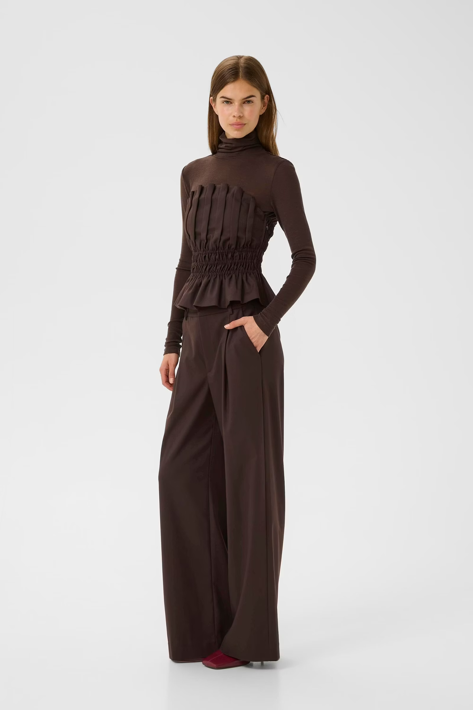 Dames broek bruin