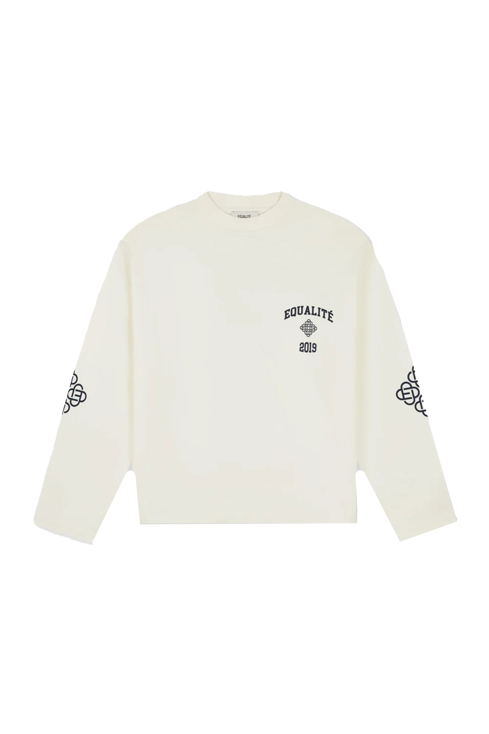 Heren t-shirt lange mouw ecru