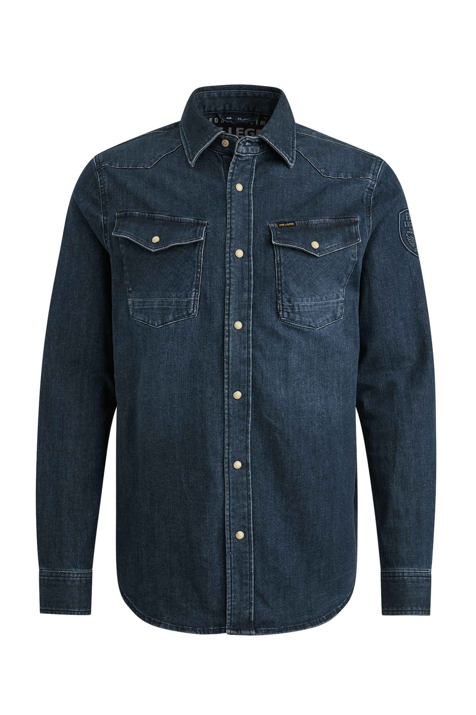 Heren overhemd lm casual blauw