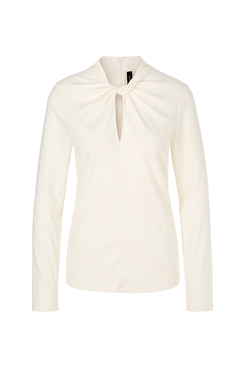 Dames t-shirt lange mouw ecru