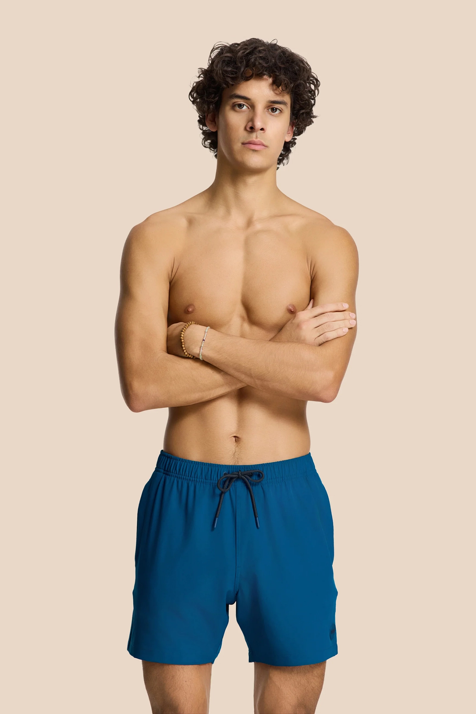 Bad/beach heren zwemshort blauw