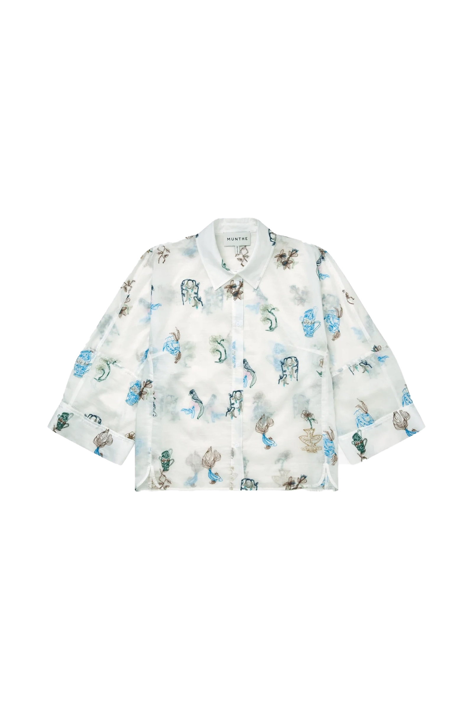 Dames blouse lange mouw ecru