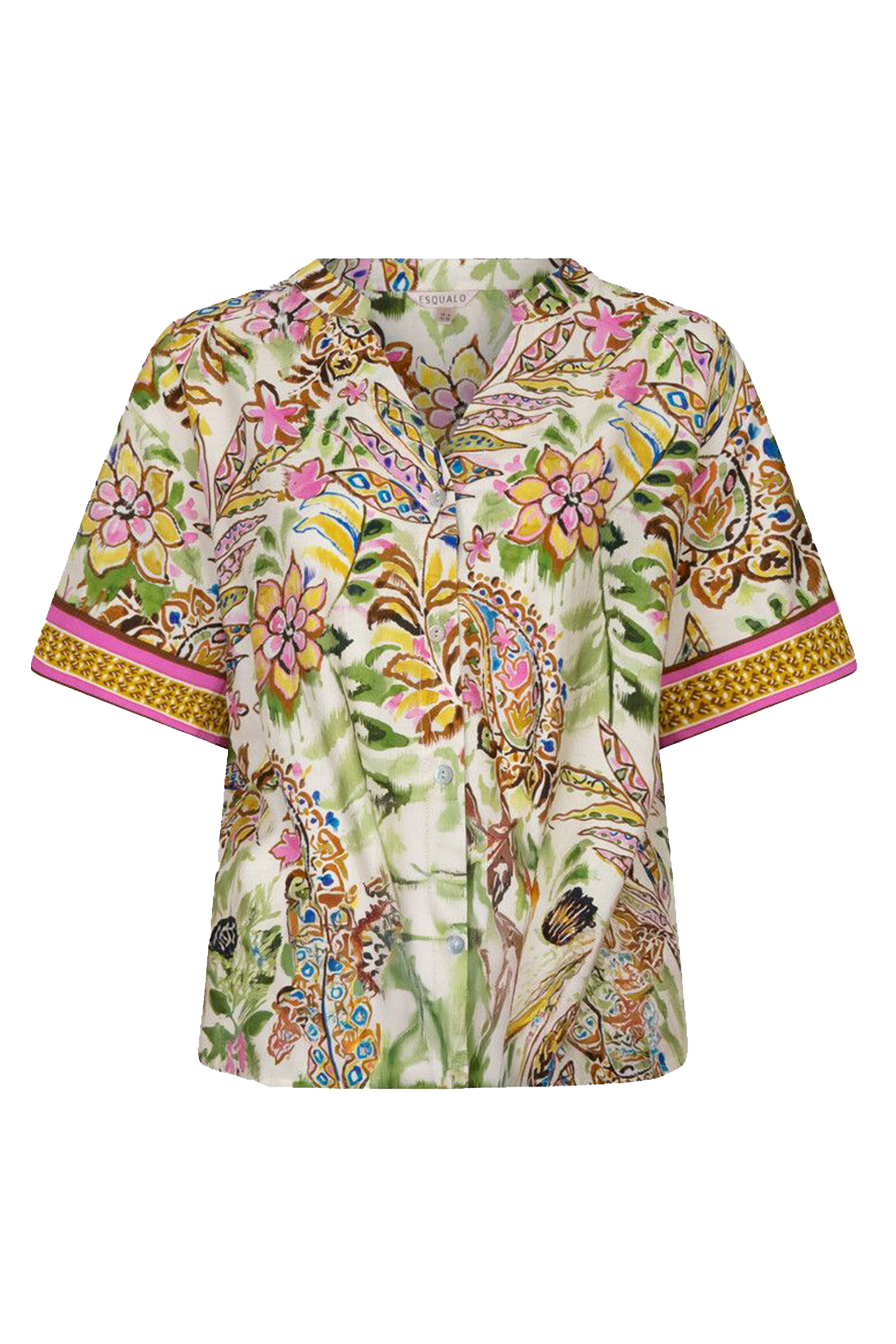 Dames blouse korte mouw bruin