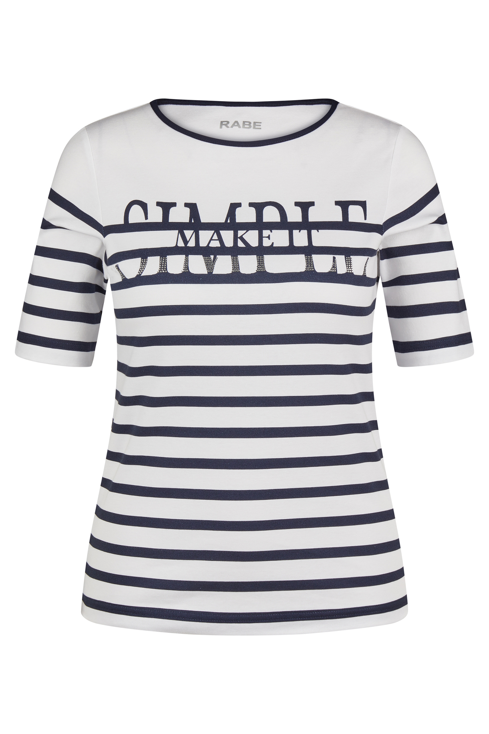 Dames t-shirt korte mouw blauw