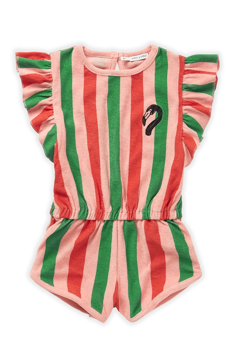 Sproet & Sprout Girls jumpsuit stripe print Rose-1 1