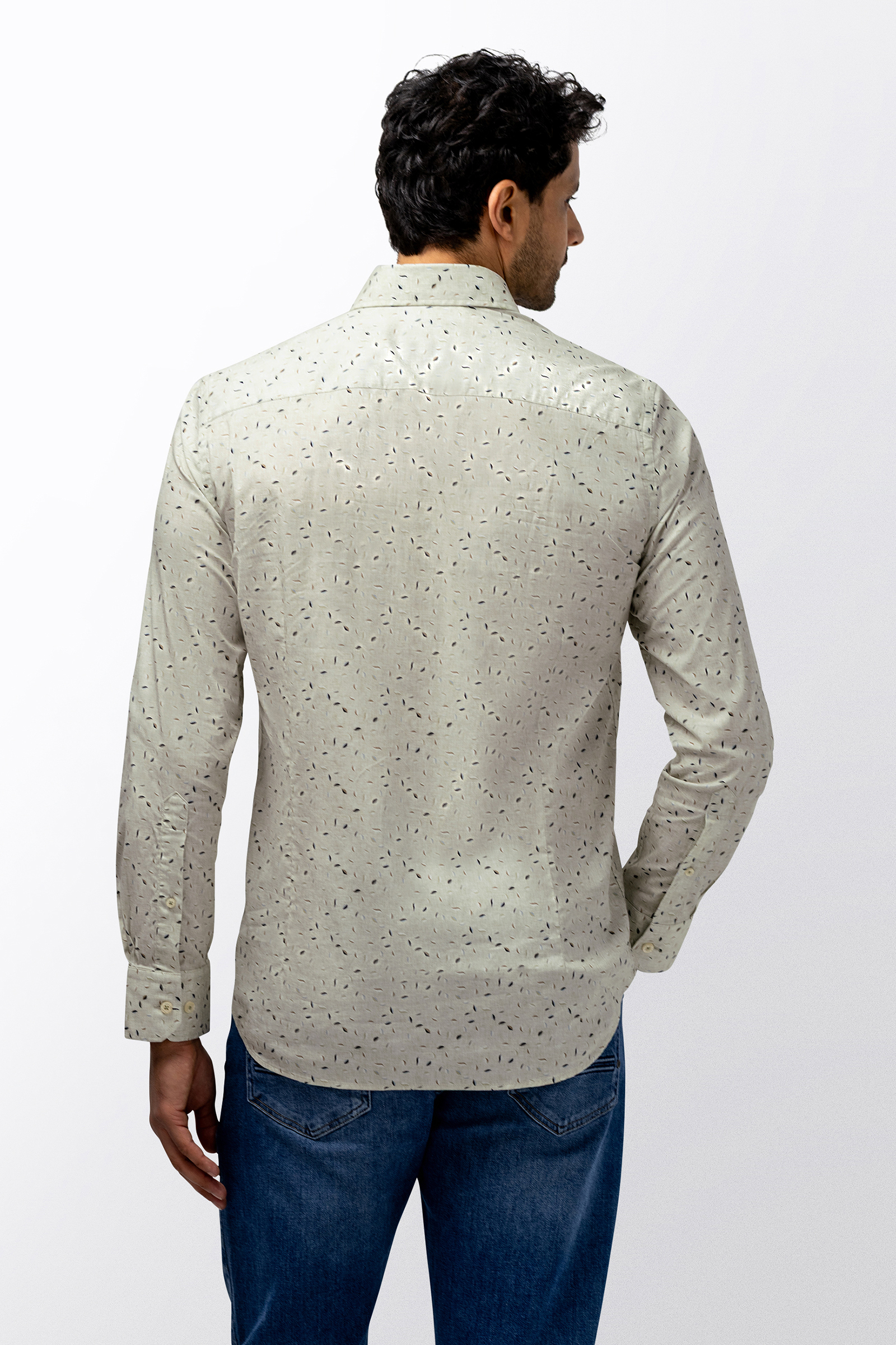 Heren overhemd lm casual groen