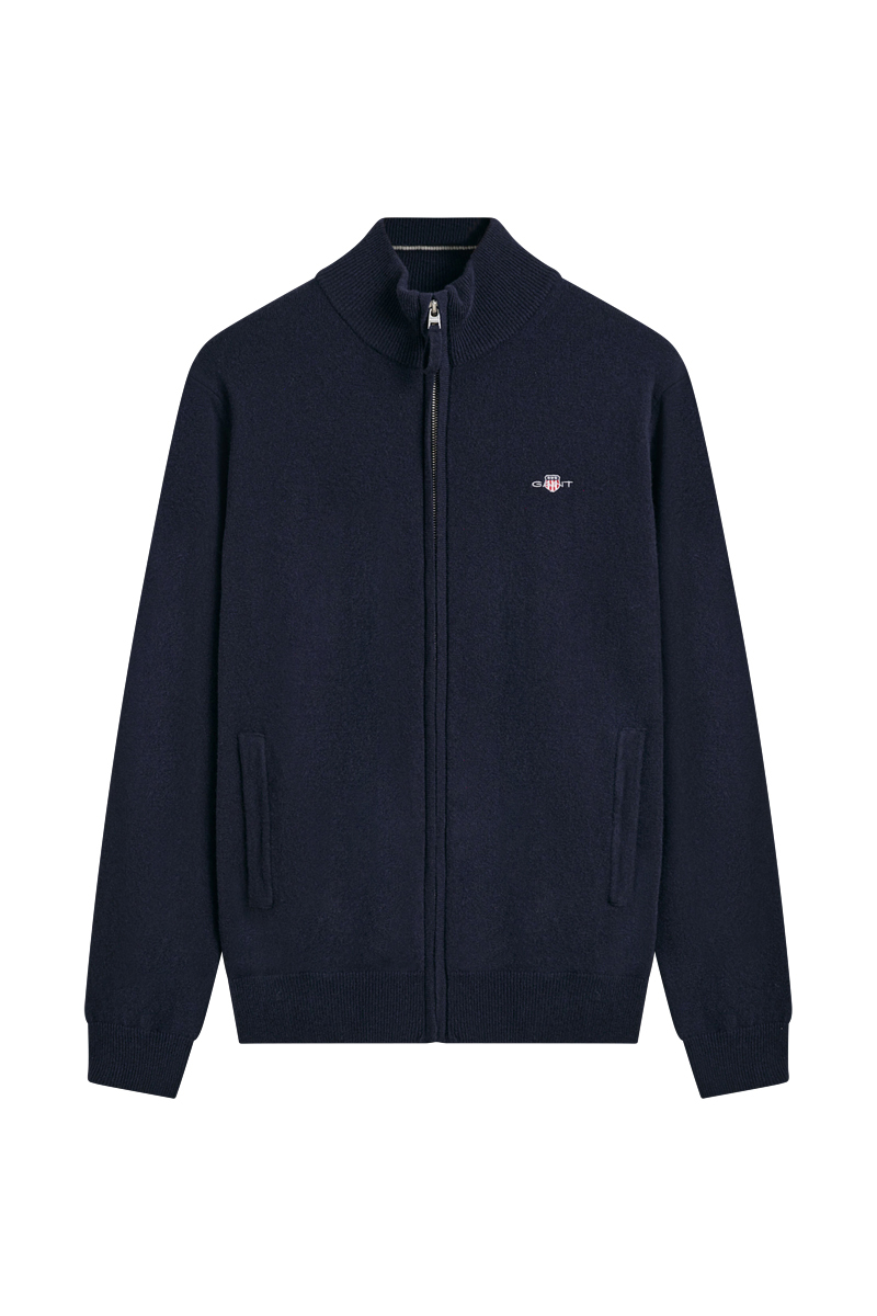 Gant SUPERFINE LAMBSWOOL ZIP CARDIGAN Blauw-1 1