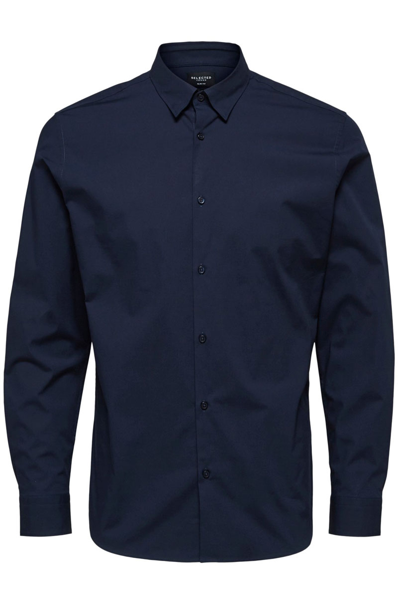 Selected SLHSLIMMICHIGAN SHIRT LS B NOOS Blauw-2 1