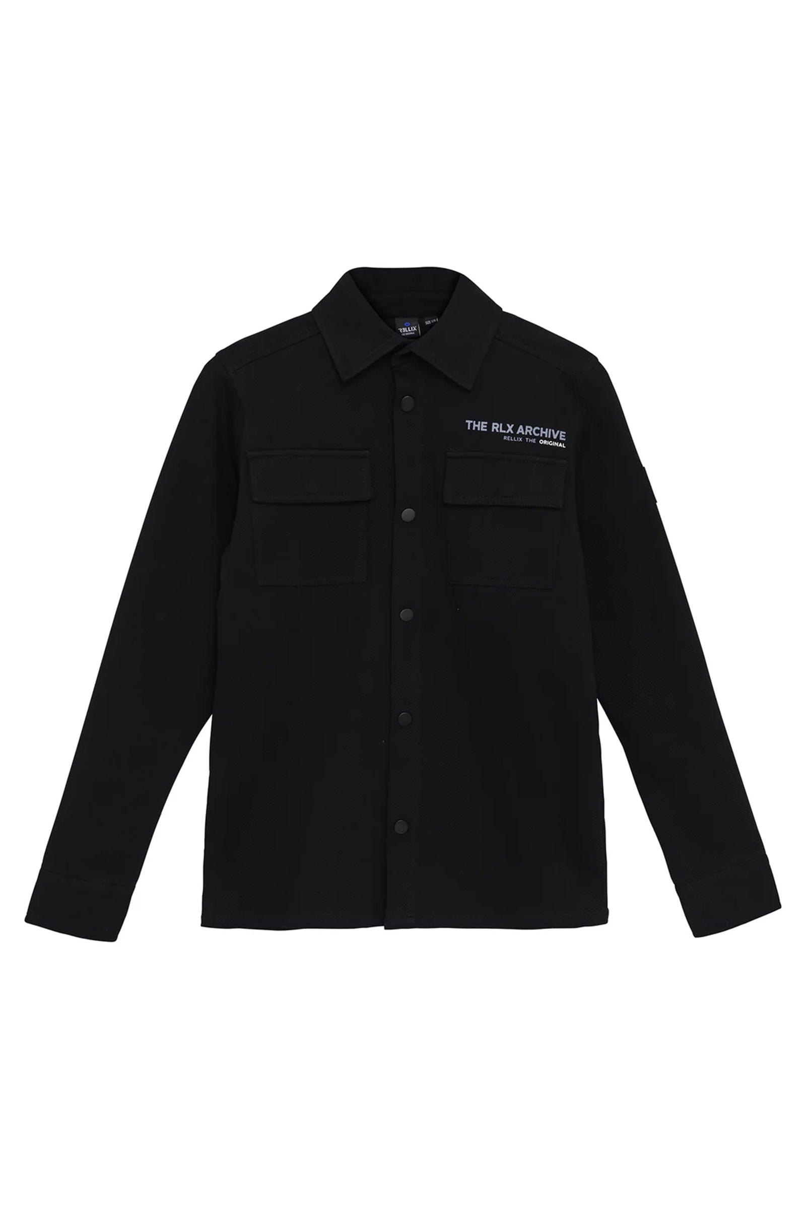 Jongens overhemd lange mouw zwart