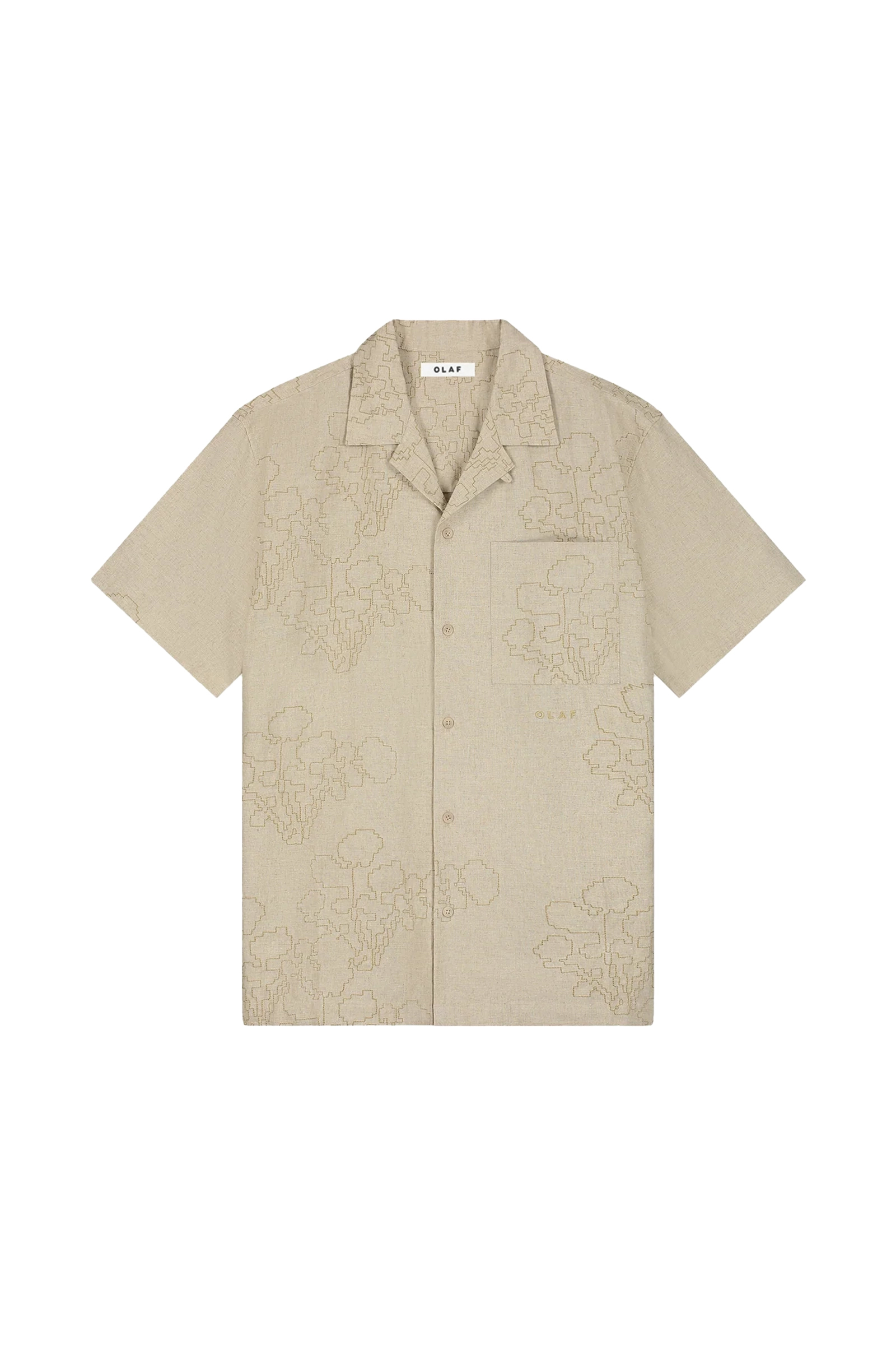 Heren overhemd km casual bruin