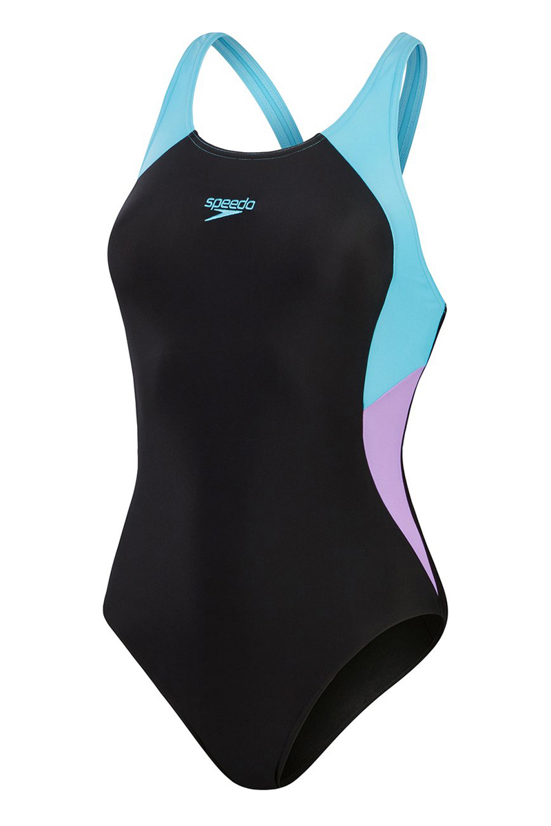 Bad/beach dames badpak sport zwart