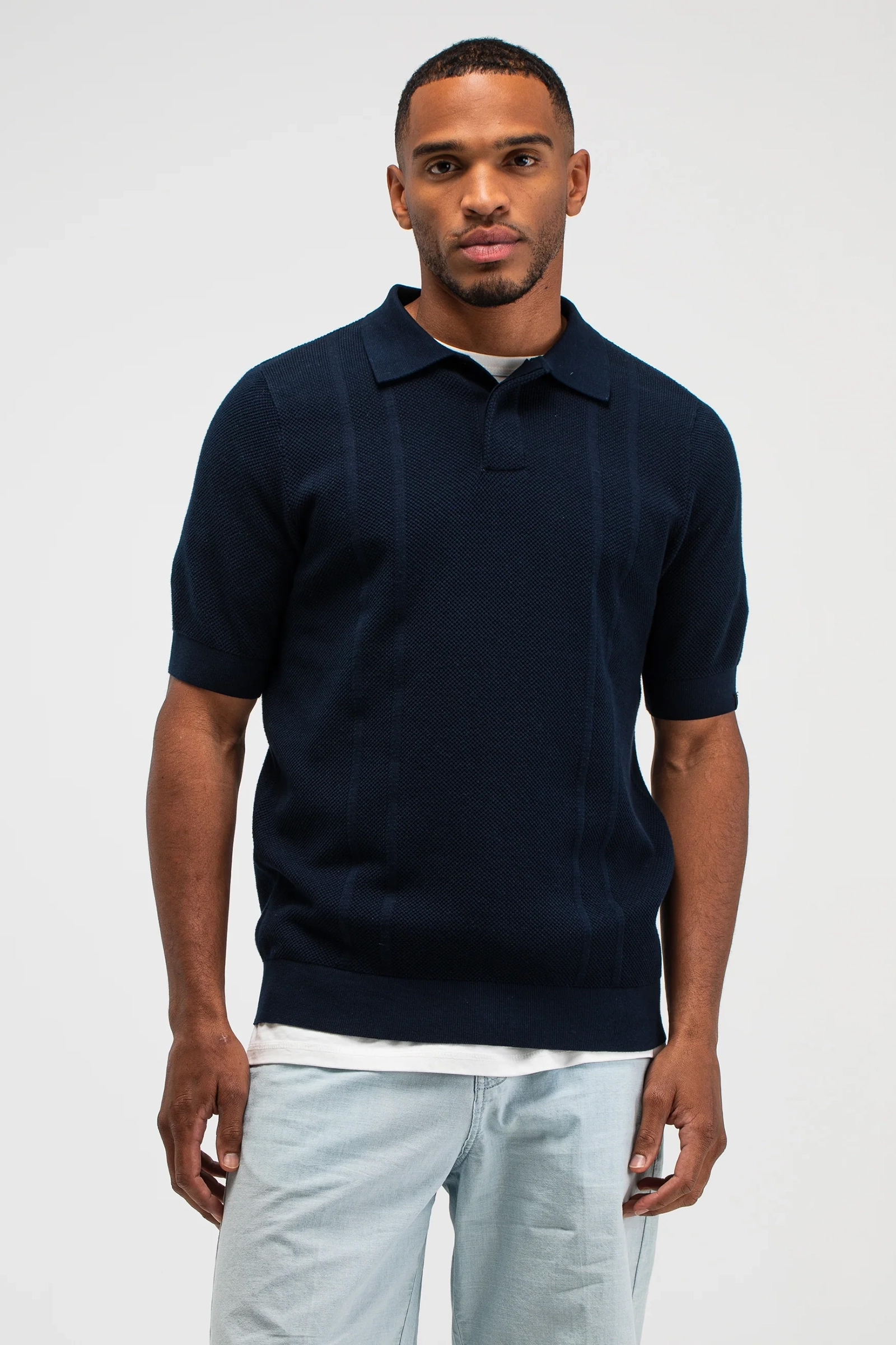 Heren overhemd lm casual blauw