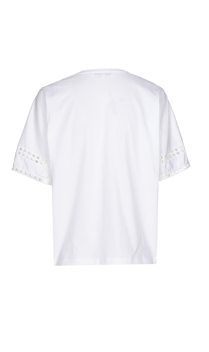 Dames t-shirt korte mouw ecru