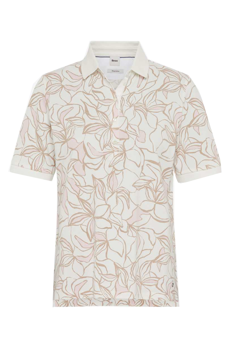 Dames polo ecru