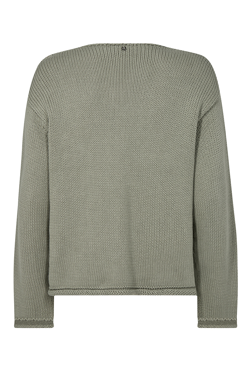 Mos Mosh MMBine LS V-neck Knit Groen-1 2