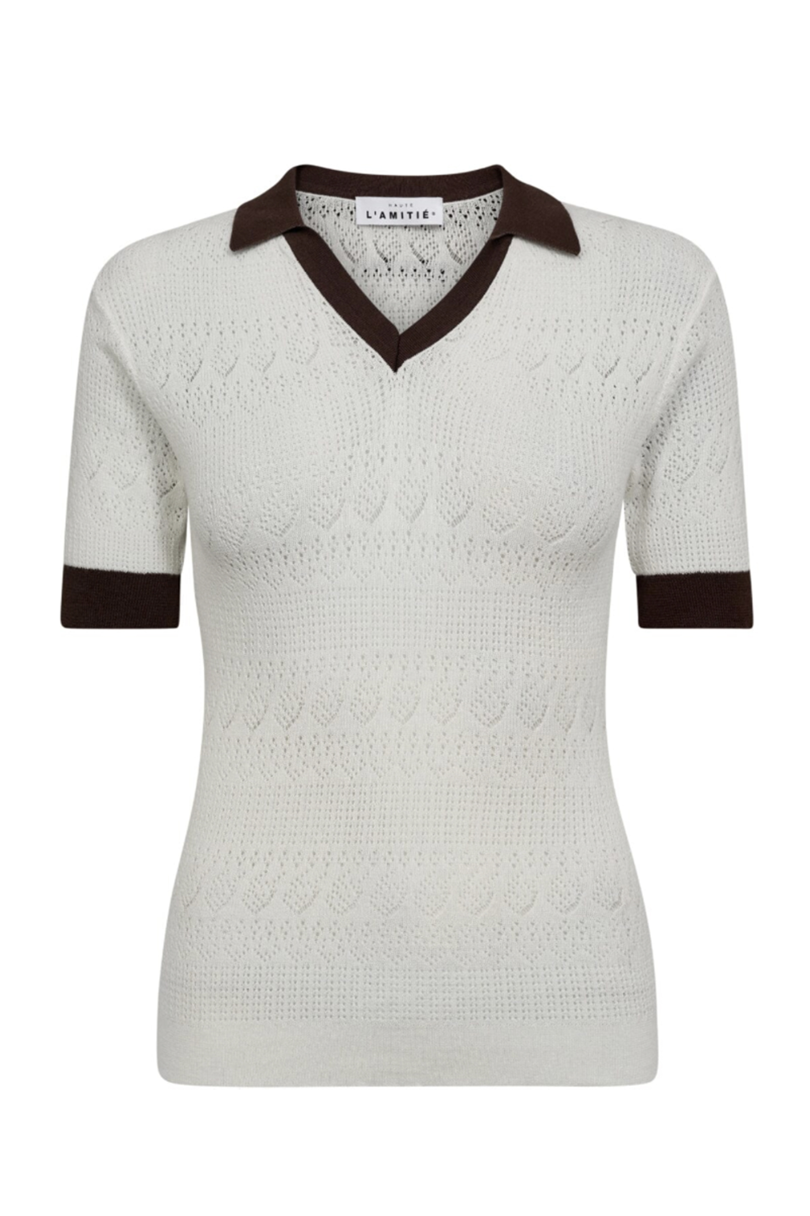 Dames t-shirt korte mouw ecru