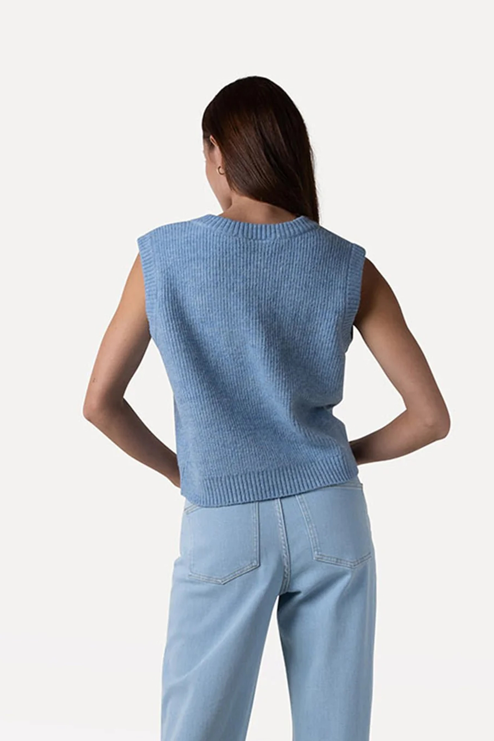 Another Label NoÃ© knitted vest Blauw-1 3
