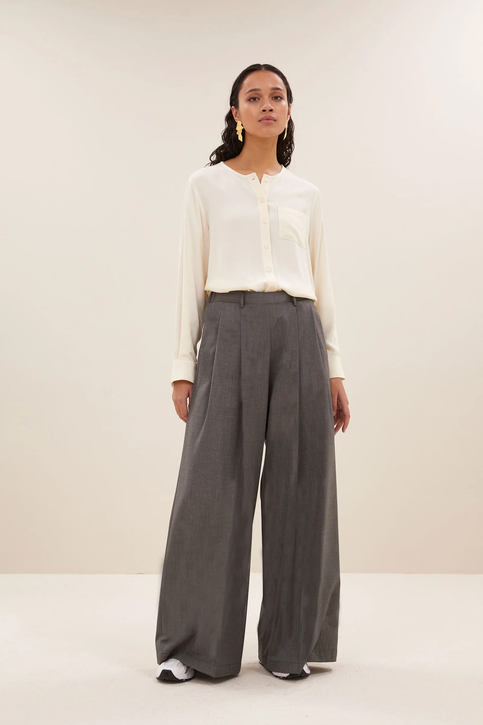 Dames broek grijs