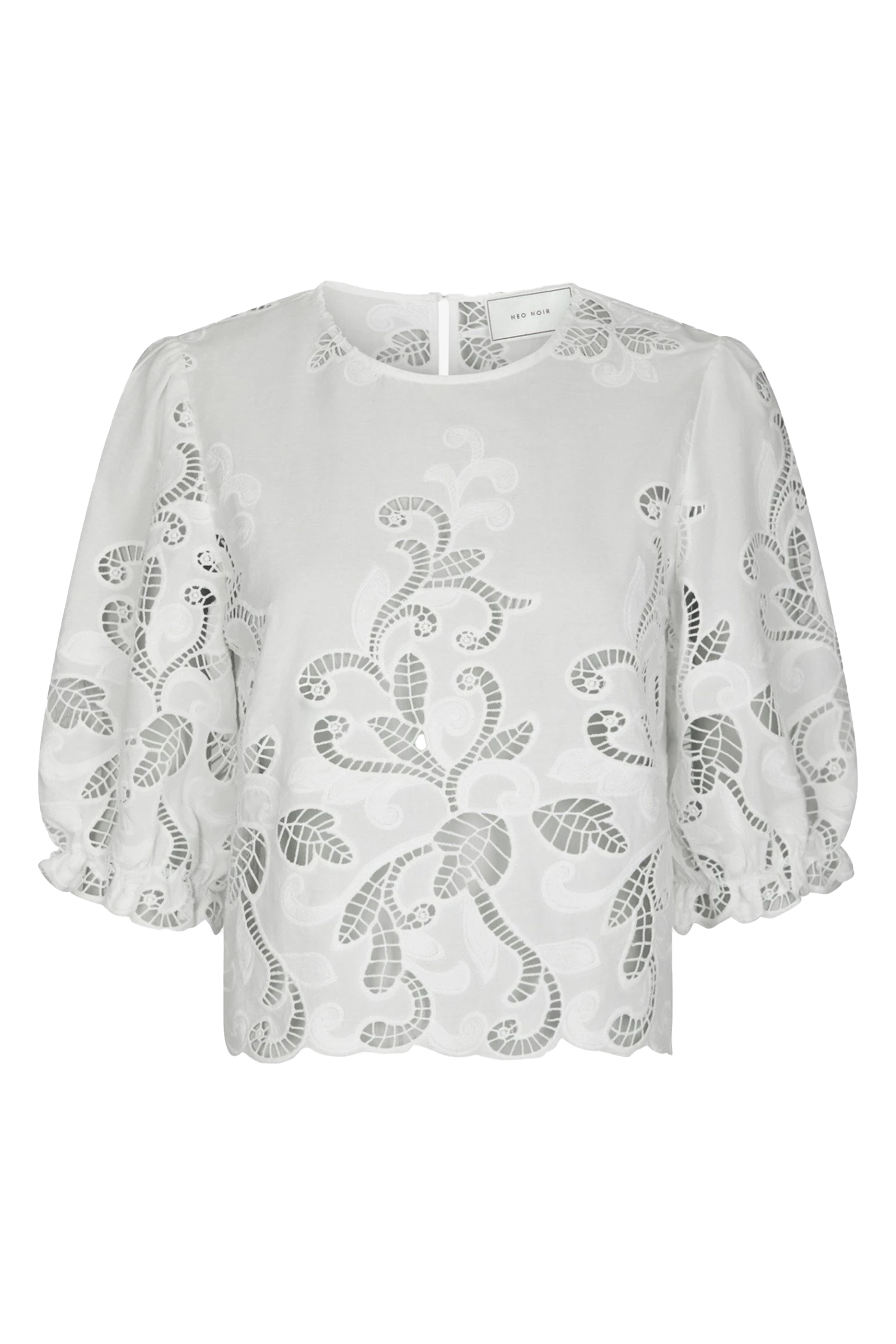 Dames blouse korte mouw wit
