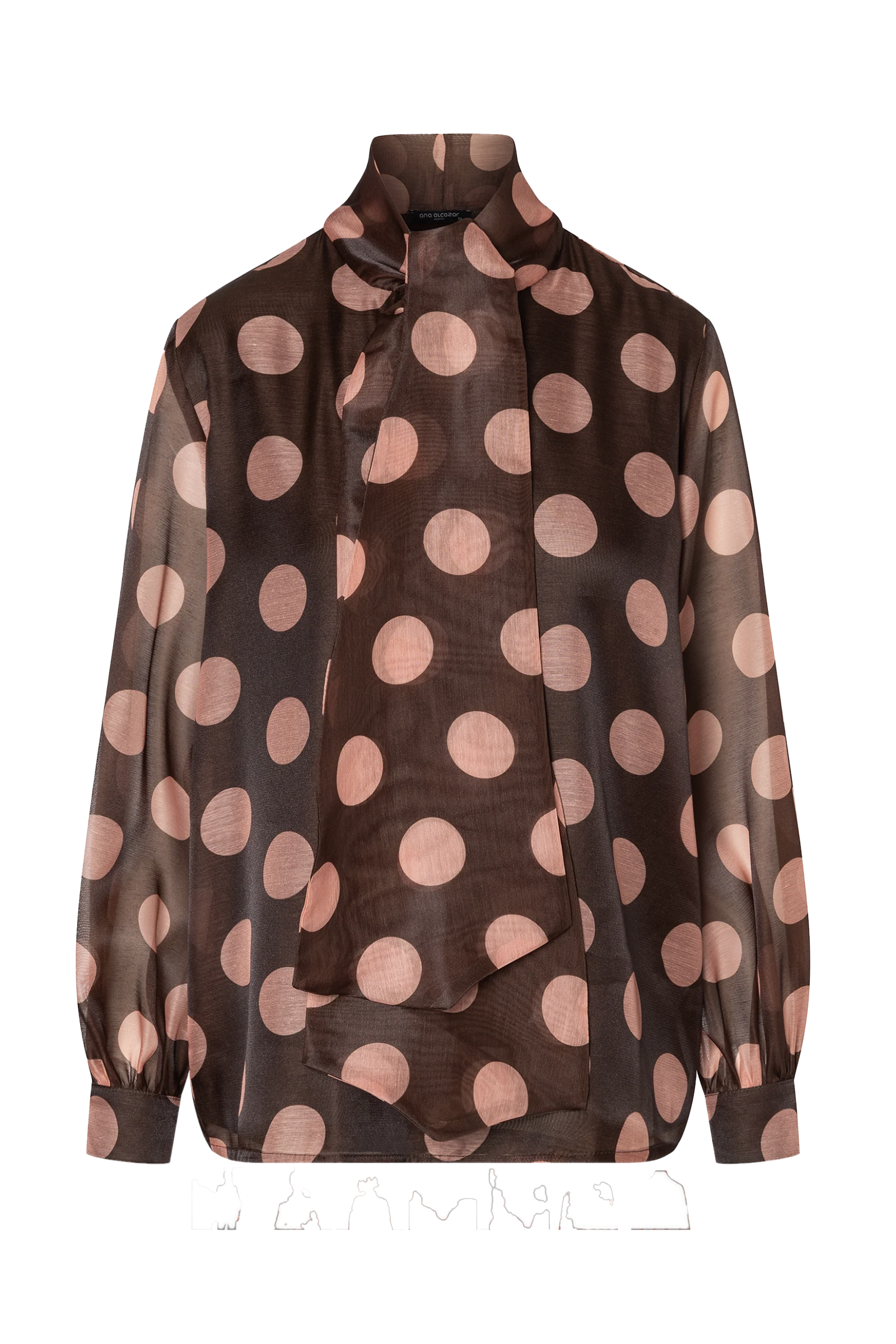 Dames blouse lange mouw rose