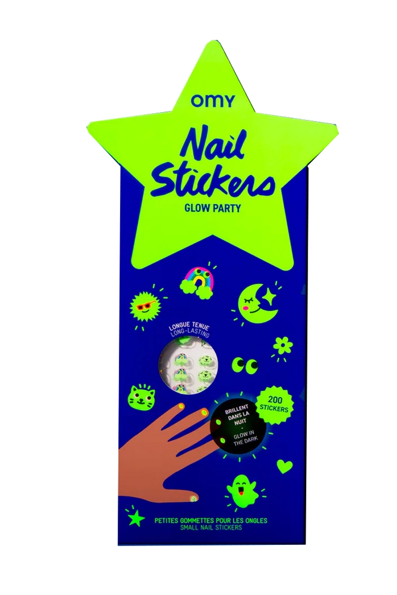 OMY Glow party - nail stickers Blauw-1 1