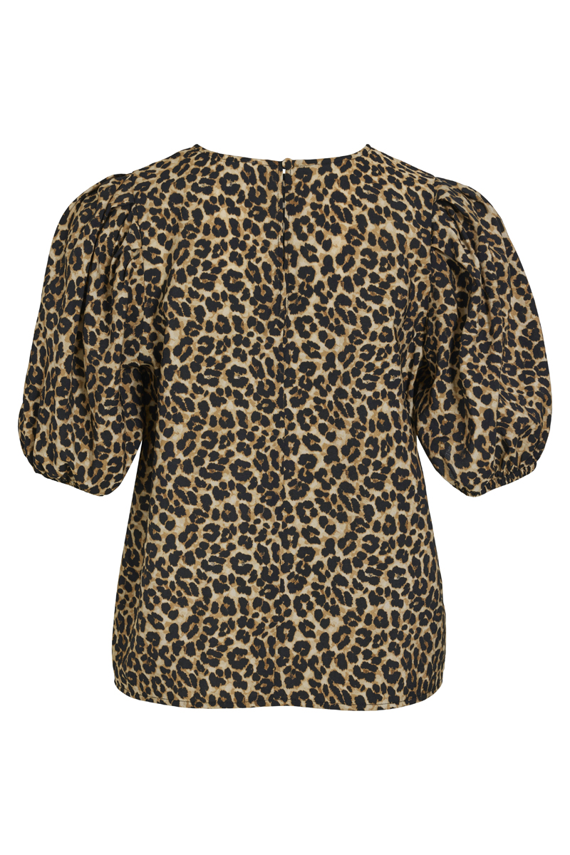 Dames blouse korte mouw zwart
