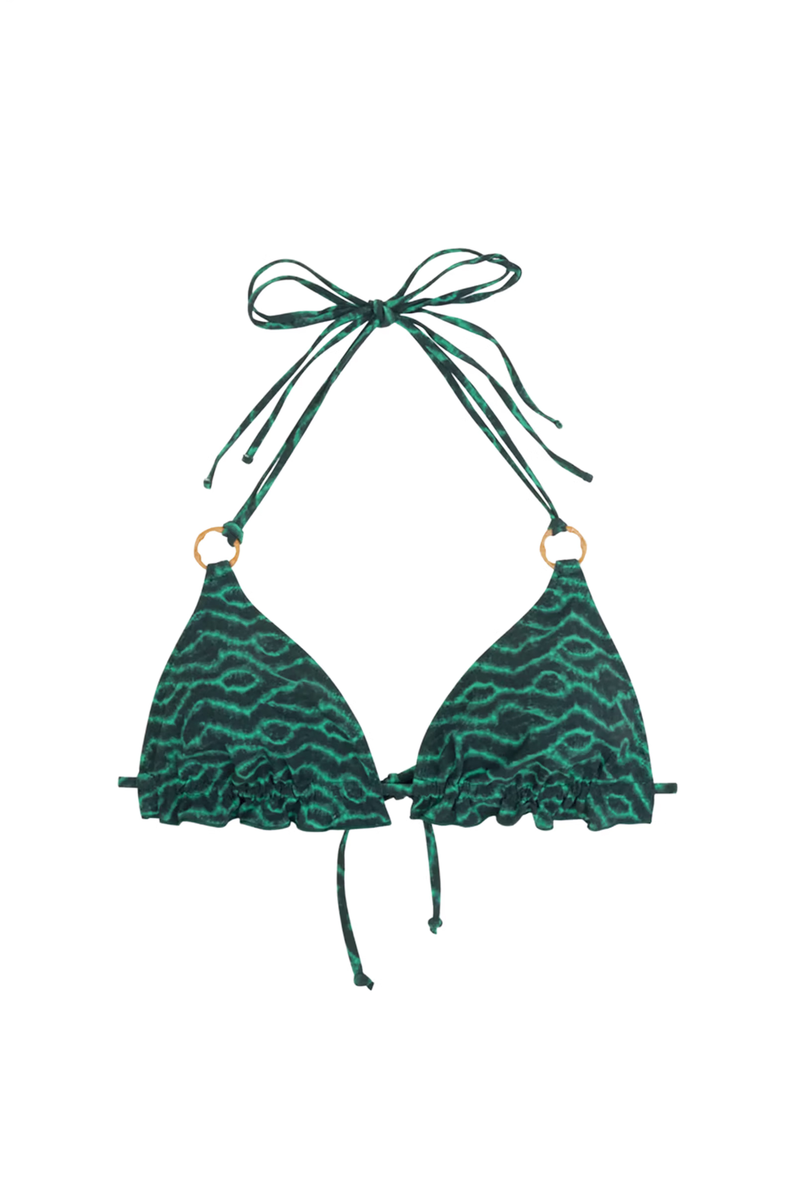 Bad/beach dames bikini top groen