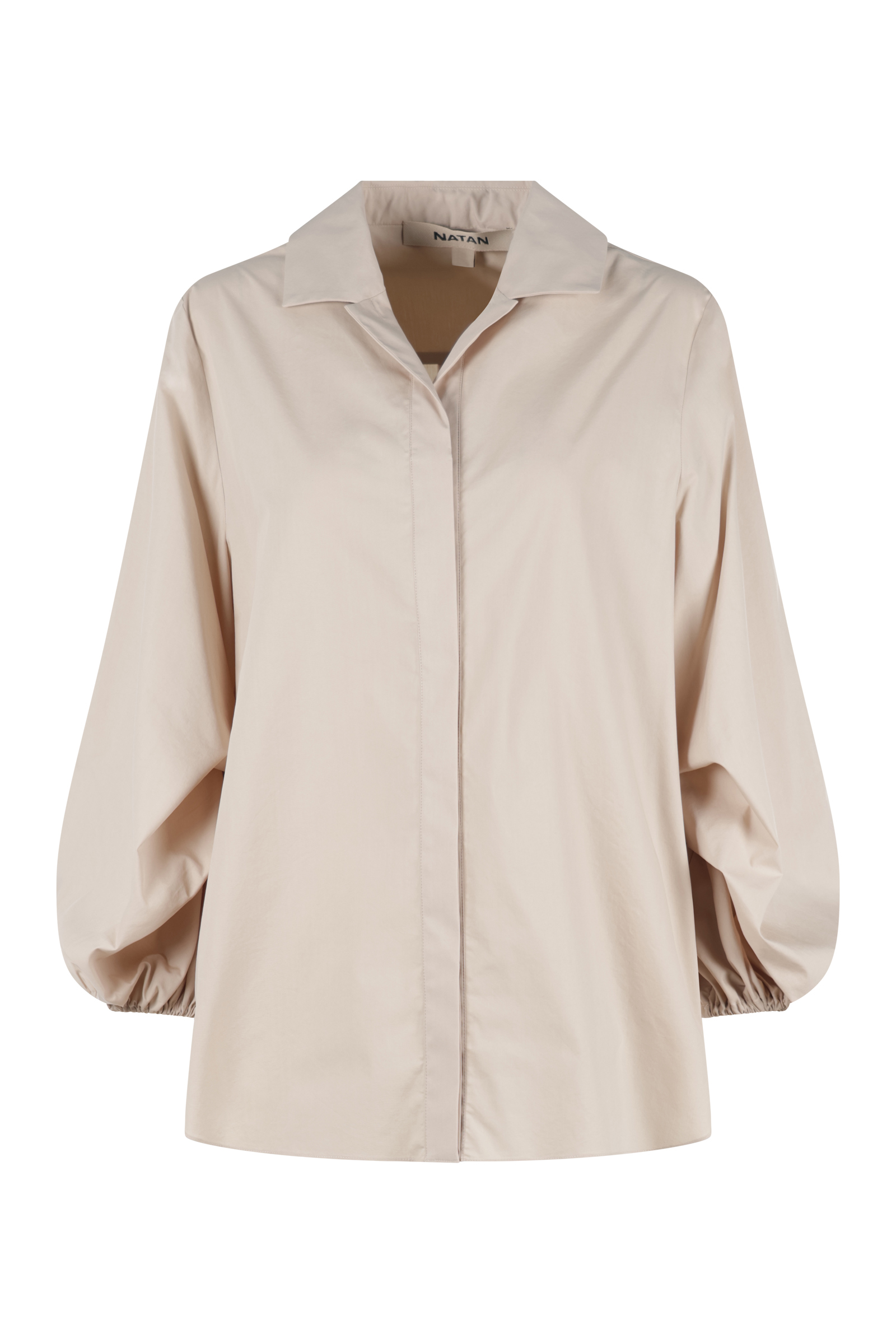 Dames blouse lange mouw bruin
