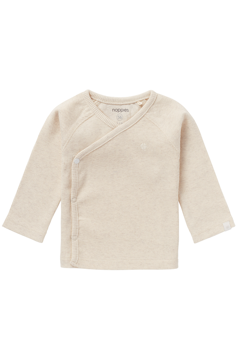 Noppies Baby U Tee Overlap LS Rib Nanyuki bruin/beige-1 1