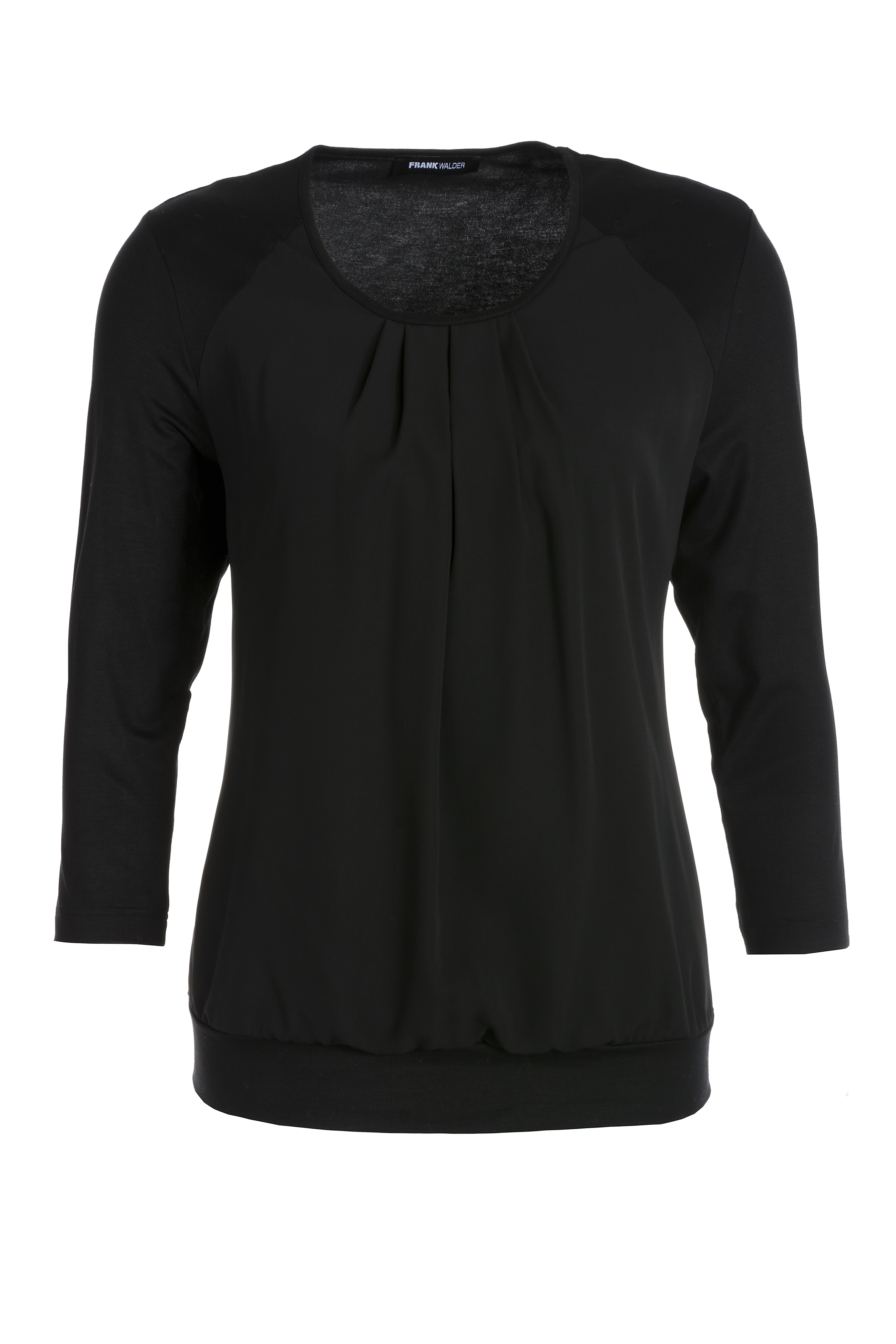 Dames blouse lange mouw zwart